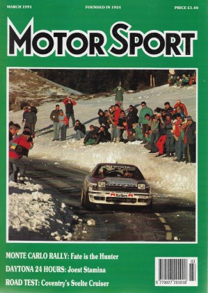 MOTOR SPORT 1991 MAR - VAUXHALL LOTUS, JOWETT JUPITER, JAG XJ6 3.2